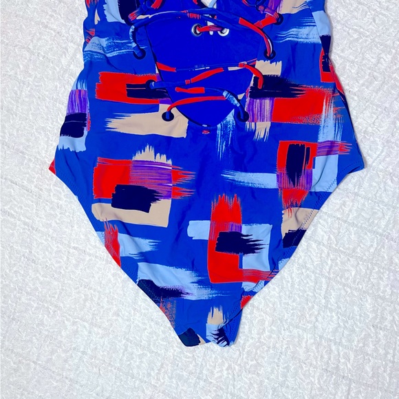 Red Carter one Piece Swimsuit multicolor size S - Picture 3 of 8